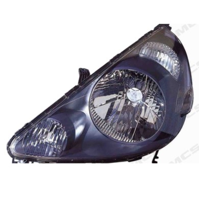 DX_SCRITTA_LOGO.jpg Proiettore Honda Jazz Ii 2002/2005 Destro Elettrico Nero H4 W5W Wy21W