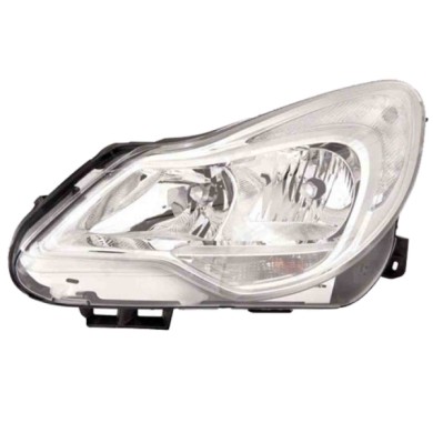 DX_SCRITTA_LOGO.jpg Proiettore Opel Corsa D Van 2011/2014 Destro Con Luce Diurna Elettrico Con Motore Cromato H1 H7 Py24W W21/5W