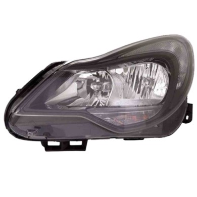 DX_SCRITTA_LOGO.jpg Proiettore Opel Corsa D Van 2011/2014 Destro Con Luce Diurna Elettrico Con Motore Nero H1 H7 Py24W W21/5W