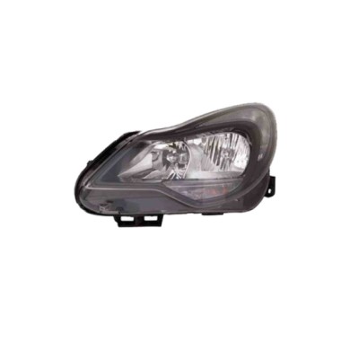 SX_SCRITTA_LOGO.jpg Proiettore Opel Corsa D Van 2011/2014 Sinistro Con Luce Diurna Elettrico Con Motore Nero H1 H7 Py24W W21/5W