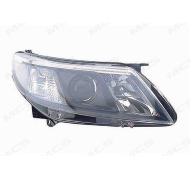 DX_SCRITTA_LOGO.jpg Proiettore Saab 9-3 Cabriolet 2006/2009 Destro Elettrico Con Motore Nero Led H7 H9 Py21W