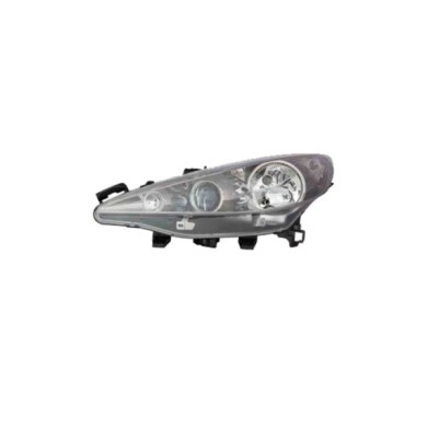DX_SCRITTA_LOGO.jpg Proiettore Peugeot 207 Van 2009/2011 Destro Elettrico Con Motore Nero H1 H7 +H7 Py21W W5W T. V