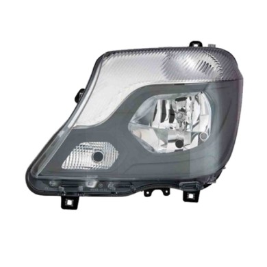 DX_SCRITTA_LOGO.jpg Proiettore Mercedes-Benz Sprinter 3,5-T 2013/2018 Destro Con Luce Diurna Elettrico Con Motore Nero H7 +H7 Py