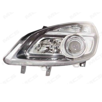 DX_SCRITTA_LOGO.jpg Proiettore Renault Grand Scénic Ii 2005/2008 Destro Elettrico Nero H1 H7 Py21W H6W T. He