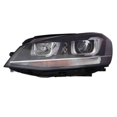 DX_SCRITTA_LOGO.jpg Proiettore Volkswagen Golf Vii Van 2013/2016 Destro Con Luce Diurna Elettrico Con Motore H7 D3S H21W Pw24W T