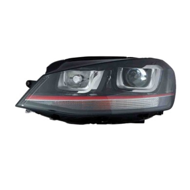 SX_SCRITTA_LOGO.jpg Proiettore Volkswagen Golf Vii Van 2013/2016 Sinistro Con Luce Diurna Elettrico Con Motore Nero H7 D3S H21W 