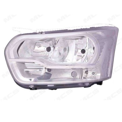 SX_SCRITTA_LOGO.jpg Proiettore Ford Transit V363 Autobus  2013/2024 Sinistro Con Luce Diurna Elettrico Con Motore H7 H15 Py21W W