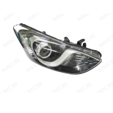 DX_SCRITTA_LOGO.jpg Proiettore Hyundai I30 Kombi Van 2011/2017 Destro Elettrico Con Motore Cromato H7 +H7 Py21W W5W T. Mob