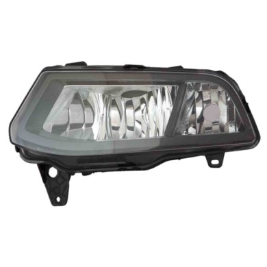 SX_SCRITTA_LOGO.jpg Proiettore Volkswagen Polo Tre Volumi 2014/2022 Sinistro Luce Diurna H8 W21W