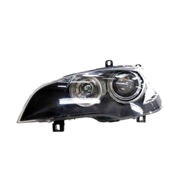 SX_SCRITTA_LOGO.jpg Proiettore Bmw X5 2006/2010 Sinistro Elettrico Con Motore H1 H7 Py24W