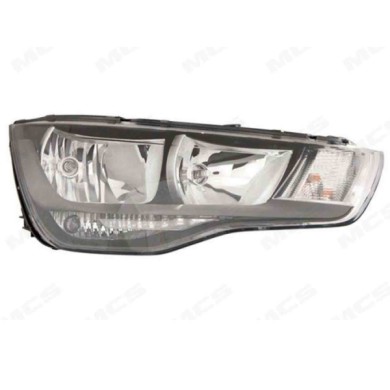 DX_SCRITTA_LOGO.jpg Proiettore Audi A1 Sportback 2010/2013 Destro Elettrico Con Motore Nero H1 H7 W21W