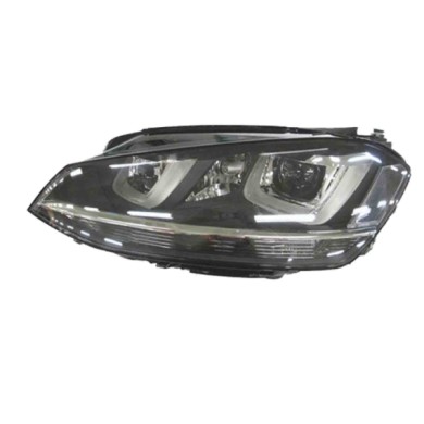 SX_SCRITTA_LOGO.jpg Proiettore Volkswagen Golf Van Vii Variant 2013/2016 Sinistro Elettrico Con Motore Nero Led H7 D3S H21W