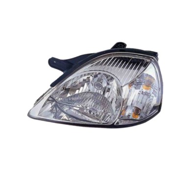 SX_SCRITTA_LOGO.jpg Proiettore Kia Rio Tre Volumi 2002/2005 Sinistro Elettrico Bianco H4 Py21W W5W