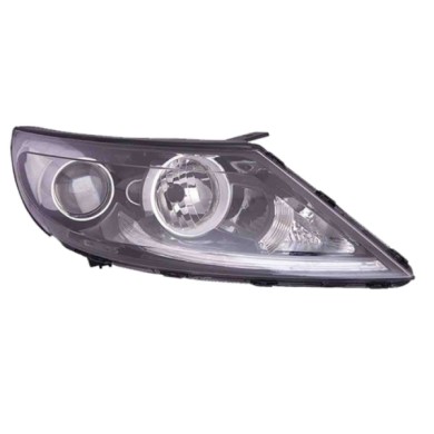 DX_SCRITTA_LOGO.jpg Proiettore Kia Sportage 2014/2015 Destro Elettrico Nero Led H7 +H7 Py21W T. Seo