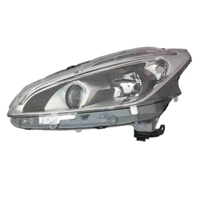 SX_SCRITTA_LOGO.jpg Proiettore Peugeot 208 Furgonato 2015/2019 Sinistro Elettrico Nero Led H7 +H7 Py21W T. Sam