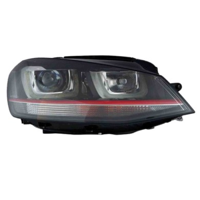 DX_SCRITTA_LOGO.jpg Proiettore Volkswagen Golf Vii Van 2013/2016 Destro Con Luce Diurna Elettrico Con Motore Nero Led H7 D3S T. 