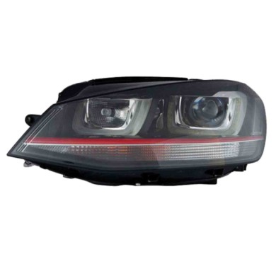 SX_SCRITTA_LOGO.jpg Proiettore Volkswagen Golf Vii Van 2013/2016 Sinistro Con Luce Diurna Elettrico Con Motore Nero Led H7 D3S T