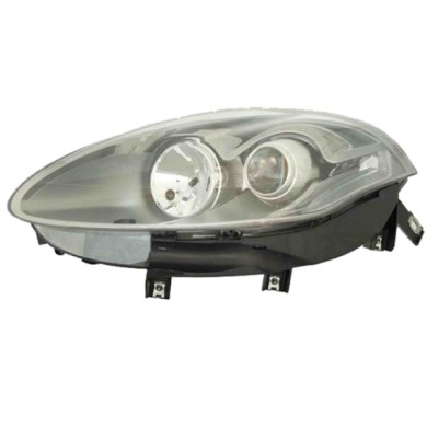 SX_SCRITTA_LOGO.jpg Proiettore Fiat Bravo Van 2010/2016 Sinistro Elettrico Con Motore Grigio H1 +H1 Py24W W5W T. A