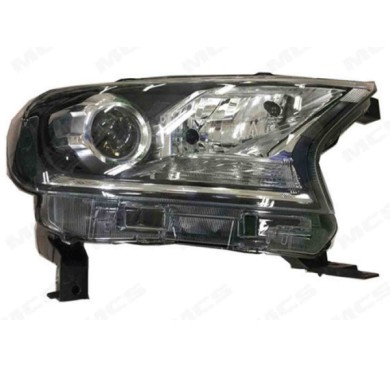 DX_SCRITTA_LOGO.jpg Proiettore Ford Everest Dal 2015 Destro Con Luce Diurna Manuale Ed Elettrico Nero H11 H15 Py21W W5W T. K