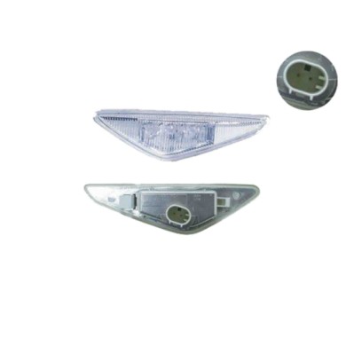 SX_SCRITTA_LOGO.jpg Fanale Laterale Bmw 3 Compact 2003/2005 Sinistro Con Portalampada Bianco Led