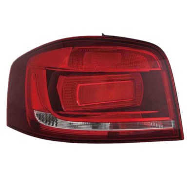 SX_SCRITTA_LOGO.jpg Fanale Posteriore Audi A3 Cabriolet 2009/2011 Sinistro Senza Portalampada Gruppo Ottico Fumé H21W P21W Py21W