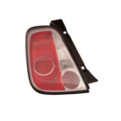 SX_SCRITTA_LOGO.jpg Fanale Posteriore Fiat 500 C 2009/2015 Sinistro Senza Portalampada Gruppo Ottico Py21W R10W P21Wx2