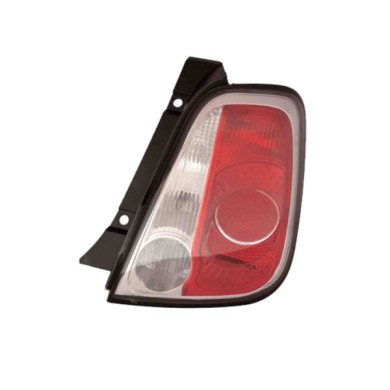 DX_SCRITTA_LOGO.jpg Fanale Posteriore Fiat 500 C 2009/2015 Destro Senza Portalampada Gruppo Ottico Py21W R10W P21Wx2