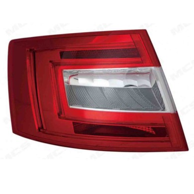 SX_SCRITTA_LOGO.jpg Fanale Posteriore Skoda Octavia Iii 2012/2017 Sinistro Senza Portalampada Gruppo Ottico Led 4 Porte H21W P21