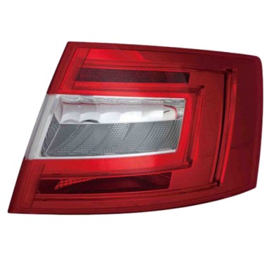 DX_SCRITTA_LOGO.jpg Fanale Posteriore Skoda Octavia Iii 2012/2017 Destro Senza Portalampada Gruppo Ottico Led 4 Porte H21W P21W 