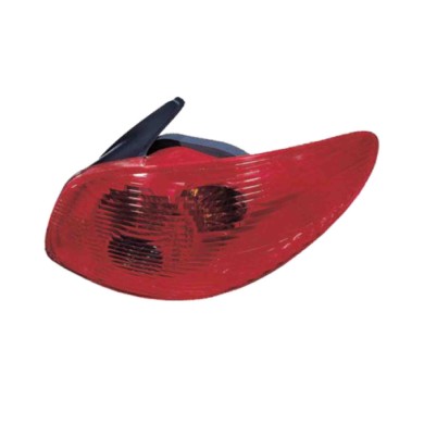 DX_SCRITTA_LOGO.jpg Fanale Posteriore Peugeot 206 2 Volumi/Coda Spiovente 2003/2005 Destro Senza Portalampada Gruppo Ottico P21W