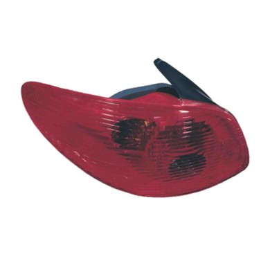 SX_SCRITTA_LOGO.jpg Fanale Posteriore Peugeot 206 2 Volumi/Coda Spiovente 2003/2005 Sinistro Senza Portalampada Gruppo Ottico P2