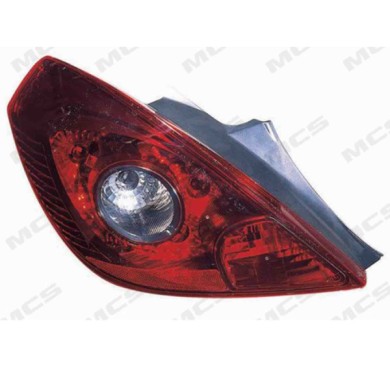 SX_SCRITTA_LOGO.jpg Fanale Posteriore Opel Corsa D 2006/2010 Sinistro Senza Portalampada Gruppo Ottico Fumé 3 Porte Py21W P21Wx2