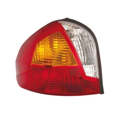 SX_SCRITTA_LOGO.jpg Fanale Posteriore Hyundai Santa Fé I Cassone/Suv 2000/2006 Sinistro Senza Portalampada Gruppo Ottico Arancio