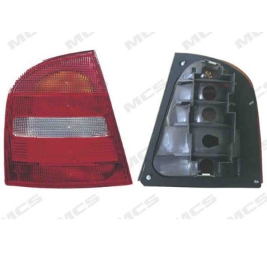 SX_SCRITTA_LOGO.jpg Fanale Posteriore Skoda Octavia I 1996/2000 Sinistro Senza Portalampada Gruppo Ottico Py21W R5W P21Wx2 P21/5