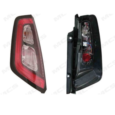 SX_SCRITTA_LOGO.jpg Fanale Posteriore Fiat Punto Evo Van Dal 2012 Sinistro Senza Portalampada Gruppo Ottico Fumé Led P21W Py21W 