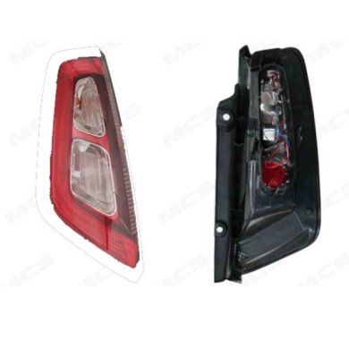 SX_SCRITTA_LOGO.jpg Fanale Posteriore Fiat Punto Evo Van Dal 2012 Sinistro Senza Portalampada Gruppo Ottico Rosso Led P21W Py21W