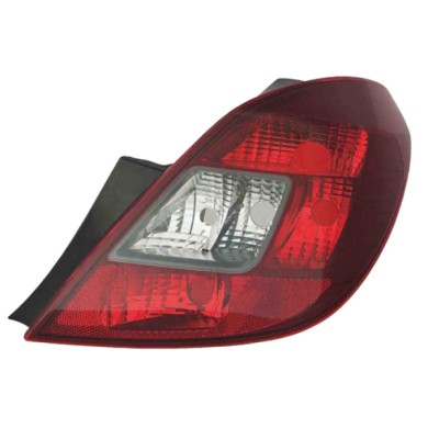 SX_SCRITTA_LOGO.jpg Fanale Posteriore Opel Corsa D 2011/2014 Sinistro Senza Portalampada Gruppo Ottico Nero 5 Porte Py21W P21Wx2