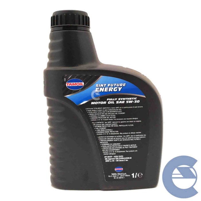 148157-large_default.jpg Tamoil Sint Future Energy 5w-30 Olio Motore Benzina Gpl Diesel Fap 1lt