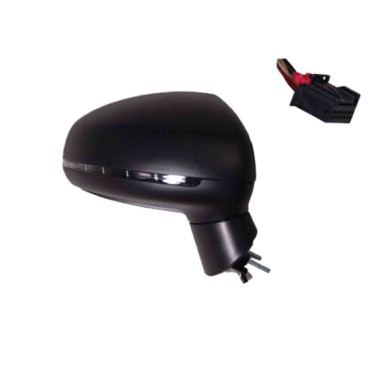 DX_SCRITTA_LOGO.jpg Retrovisore Completo Destro Audi A1 2010-2015 8 Pins 8X1857410G9B9 Elettrico Convesso Termico Richiudibile E