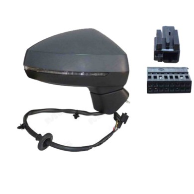 DX_SCRITTA_LOGO.jpg Retrovisore Completo Destro Audi A3 2012-2020 8 Pins 8V1857410F9B9 Elettrico Convesso Termico Da Verniciare