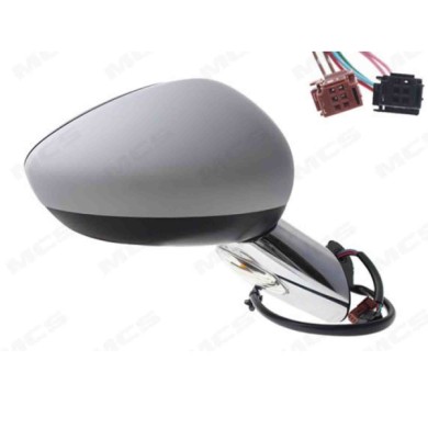 DX_SCRITTA_LOGO.jpg Retrovisore Completo Destro Citroën Ds3 2009-2015 9 Pins 6325G6 Elettrico Convesso Termico Da Verniciare