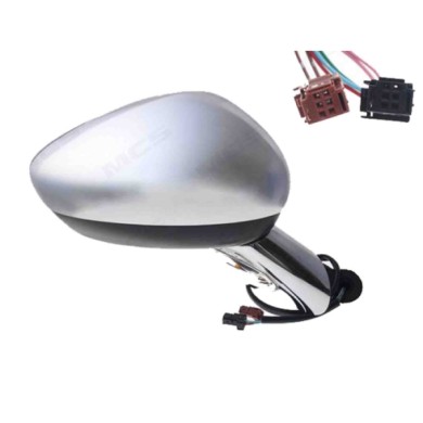 DX_SCRITTA_LOGO.jpg Retrovisore Completo Destro Citroën Ds3 2009-2015 9 Pins 6325G6 Elettrico Convesso Termico Con Indicatore Di