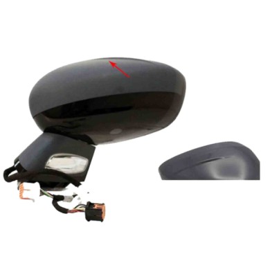 SX_SCRITTA_LOGO.jpg Retrovisore Completo Sinistro Citroën Ds4 2011-2015 14 Pins 1608533680 Elettrico Convesso Termico Da Vernici