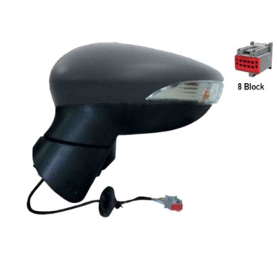 SX_SCRITTA_LOGO.jpg Retrovisore Completo Sinistro Ford Fiesta Tre Volumi 2008-2012 6 Pins 1633093 Elettrico Convesso Termico Da 