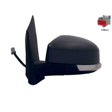 SX_SCRITTA_LOGO.jpg Retrovisore Completo Sinistro Ford Focus Ii 2008-2011 7 Pins Elettrico Asferico Termico Da Verniciare