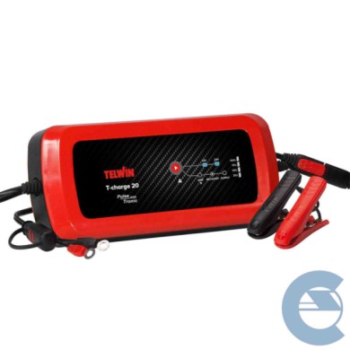 Telwin 807567 T-Charge 12 Caricabatterie e Mantenitore Elettronico 6/12V, Rosso