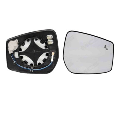 DX_SCRITTA_LOGO.jpg Piastra Retrovisore Destro Nissan Note 2012-2016 4 Pins 963653Vf0C Convesso Termico Con Side