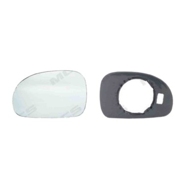 SX_SCRITTA_LOGO.jpg Piastra Retrovisore Sinistro Peugeot 406 1995-2004 8151T0 Asferico Azzurrato Diametro 84