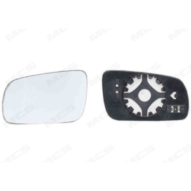 SX_SCRITTA_LOGO.jpg Piastra Retrovisore Sinistro Seat Arosa 1997-2004 7M0857521E Asferico Modello Grande 175X95