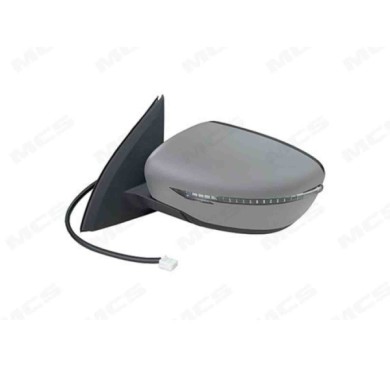 SX_SCRITTA_LOGO.jpg Retrovisore Completo Sinistro Nissan Qashqai Ii 2013-20145 Pins Elettrico Convesso Da Verniciare Con Indicat